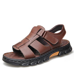 Sandália Masculina de Couro Ortoplus