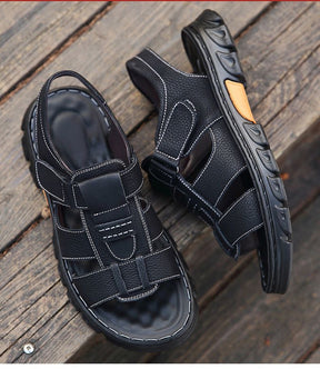 Sandália Masculina de Couro Ortoplus